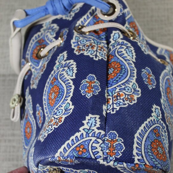 Spartina 449 Blue Boheme Linen Bucket Shoulder Bag - Picture 5 of 8